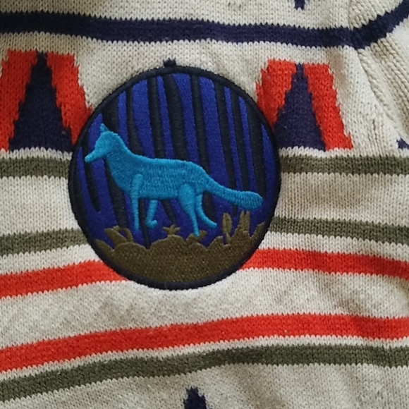 Tribal  Aztec pattern vintage cardigan button up sweater - Picture 2 of 6